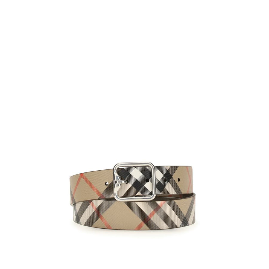 Burberry 100% Calf Leather Bos Taurus belt in beige