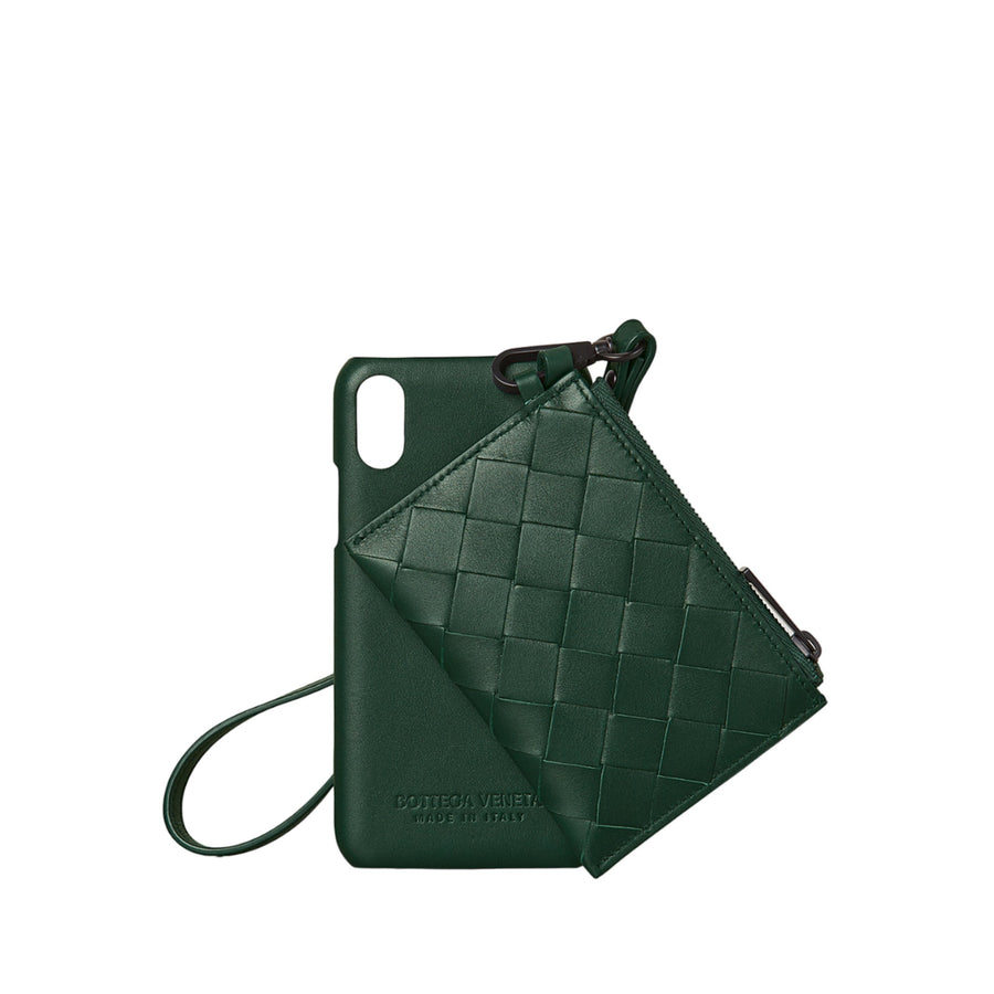 Bottega Veneta Leather pouch in green