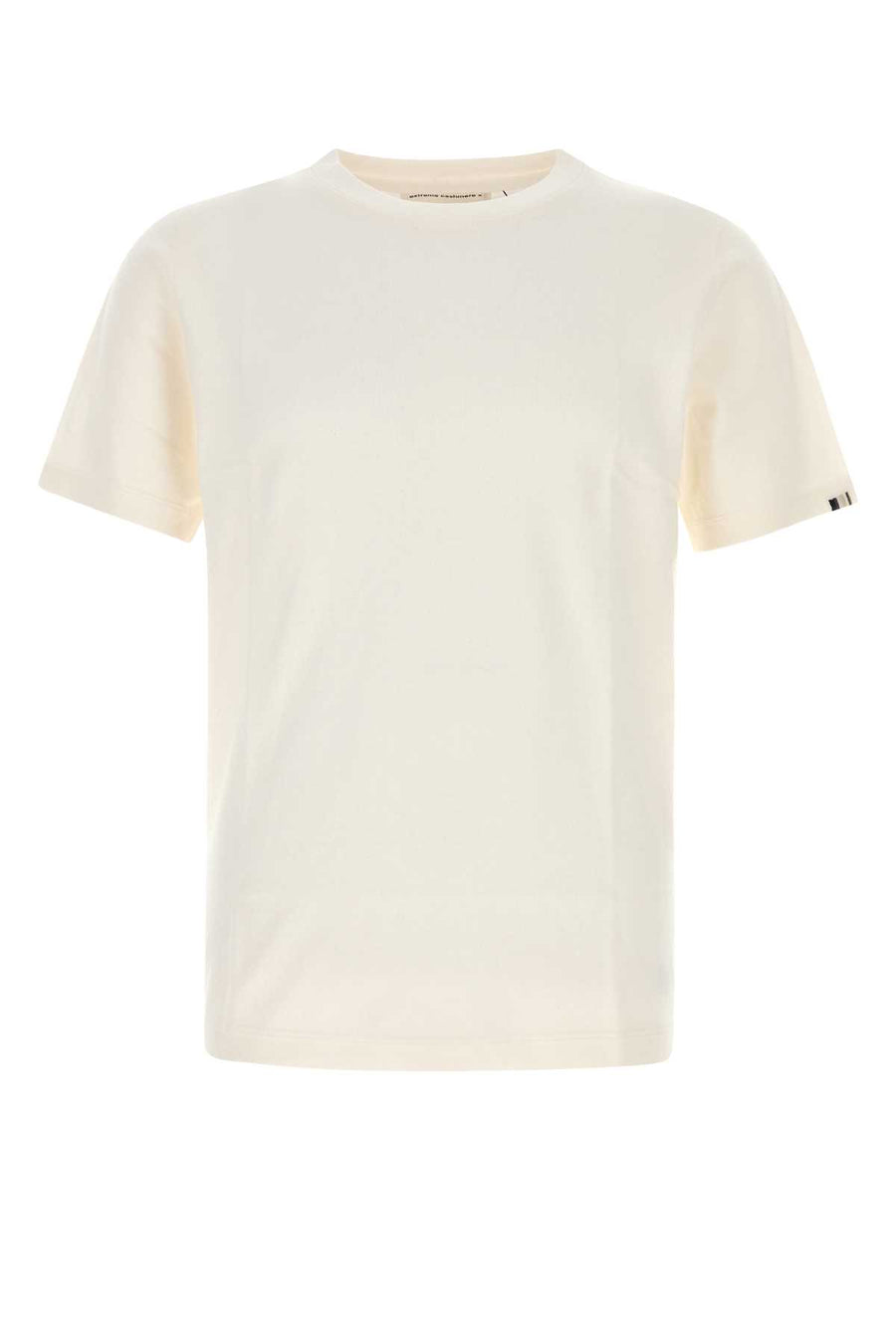 White Cotton Blend James T-Shirt Snow Exterior: Cashmere