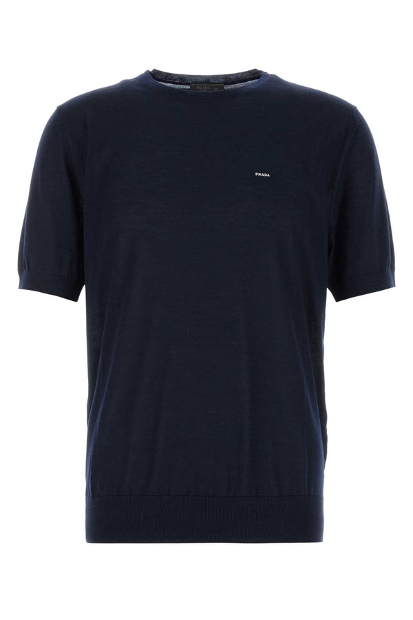Prada 100% Virgin wool sweater in navy
