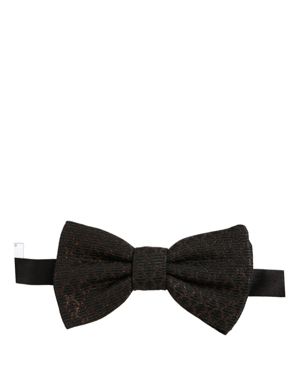 Dolce & Gabbana 100% Silk bow tie in brown