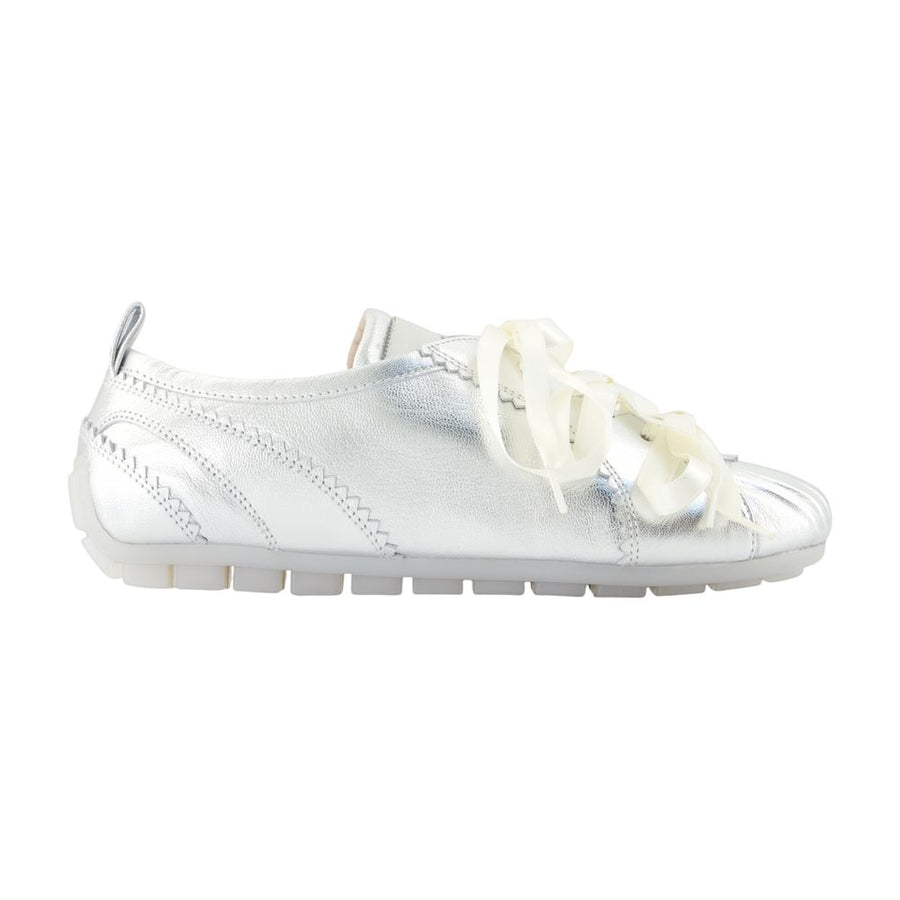 Simone Rocha calfskin sneaker in silver