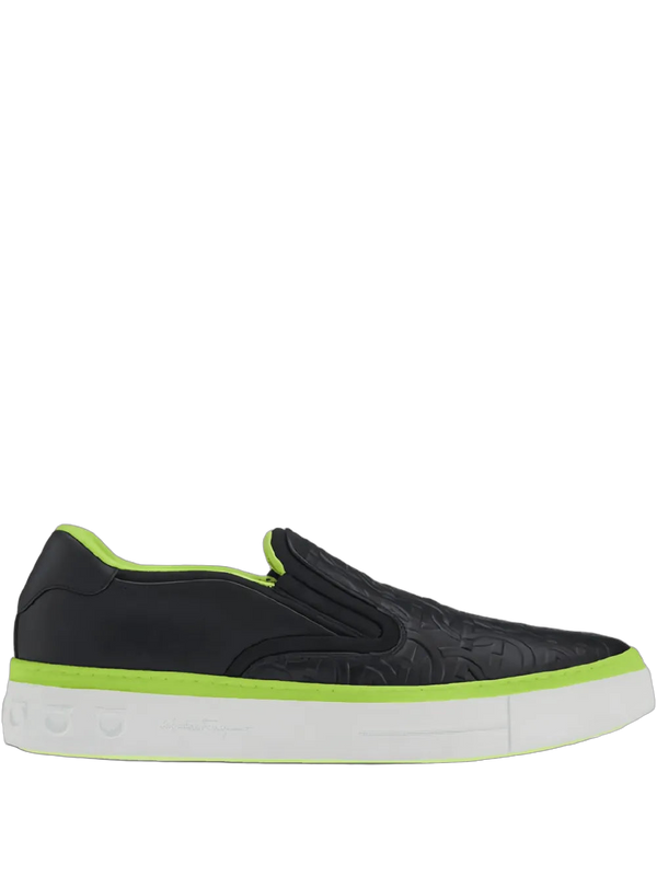 Ferragamo Calf leather sneaker in black