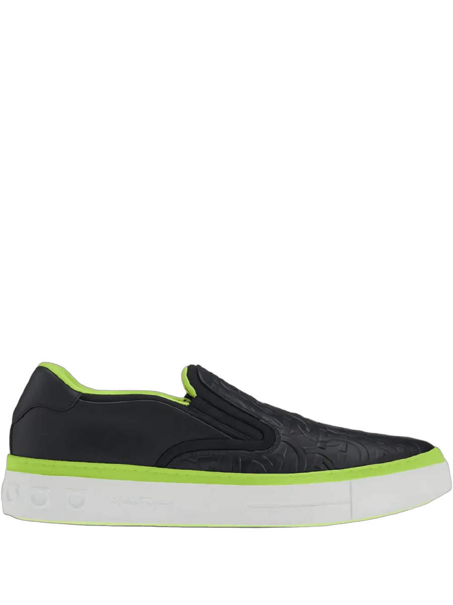 Ferragamo Calf leather sneaker in black