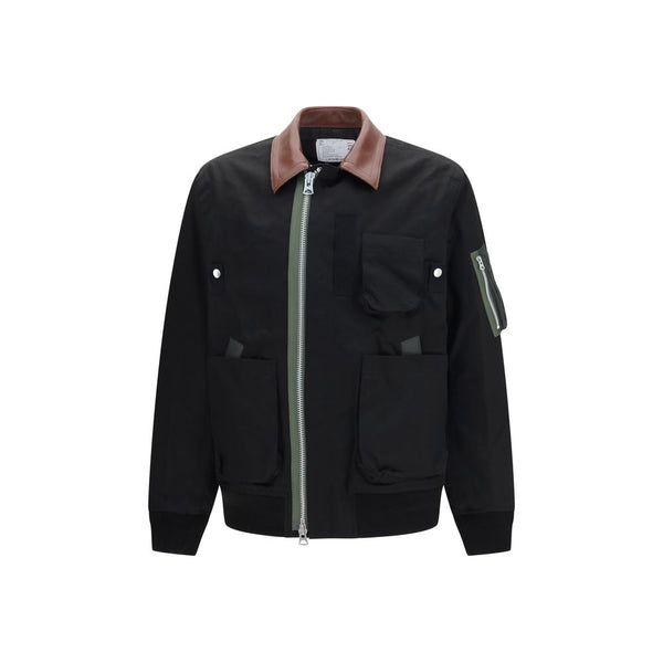 Sacai 100% Cotton jacket in black