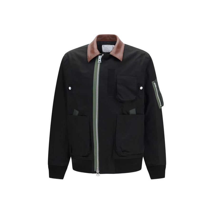 Sacai 100% Cotton jacket in black