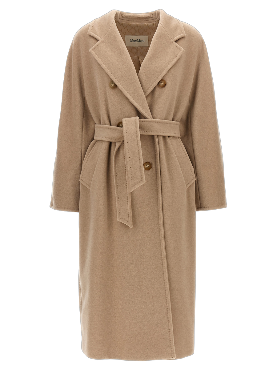 Beige Virgin Wool Coat Clothing