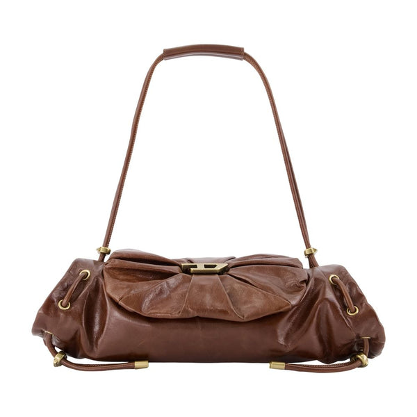 Scrunch-D Small Shoulder Bag - Diesel Leather Brown Cowhide / Shoulder-hobo-bags