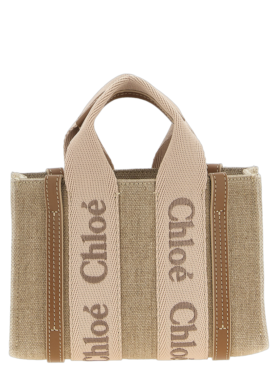Chloé 100% linen mini bag in beige