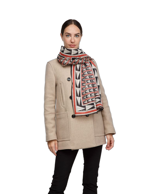 Lanvin 100% Wool scarf in red