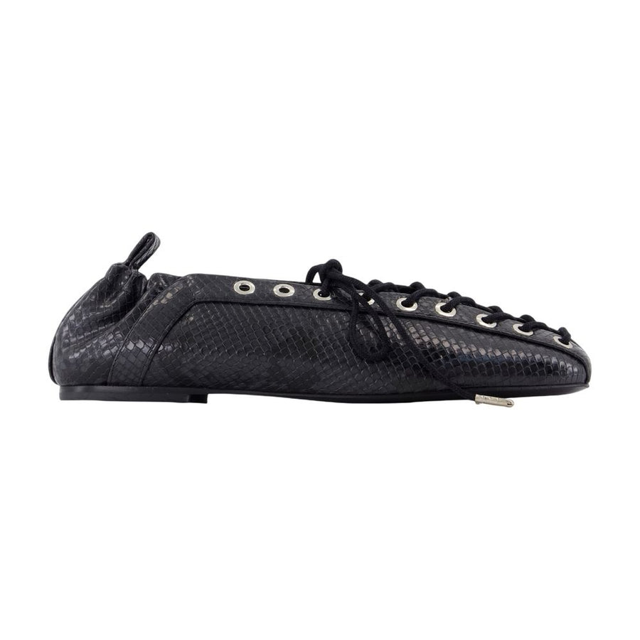 Ganni Synthetic ballerina flat in black