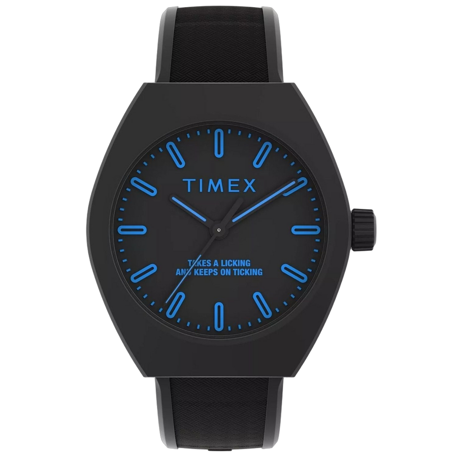 Timex Stainless steel case watch in black