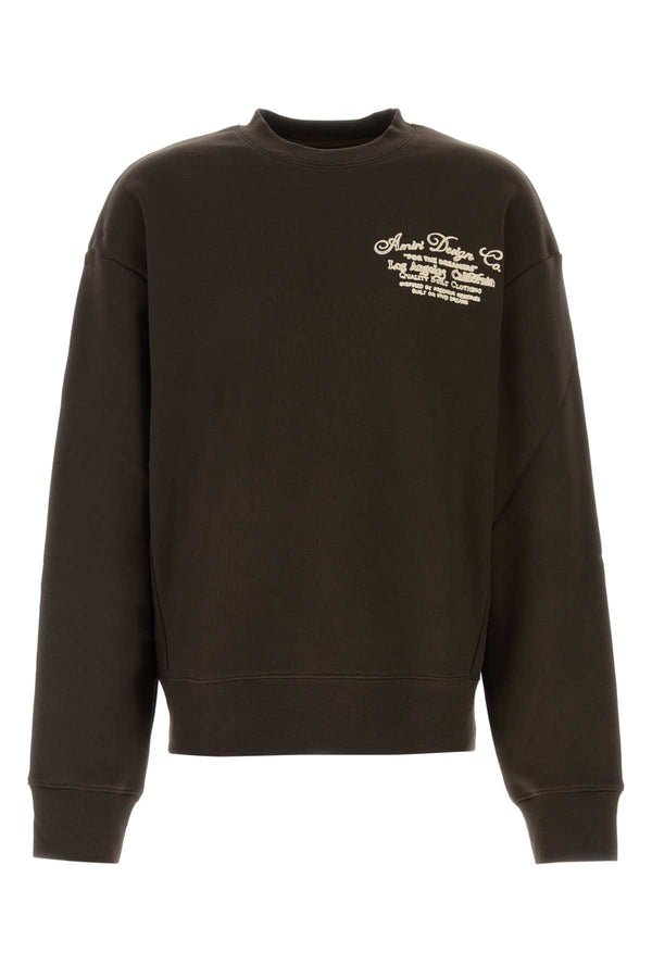 Brown Cotton Sweatshirt Husk Exterior: Felpe
