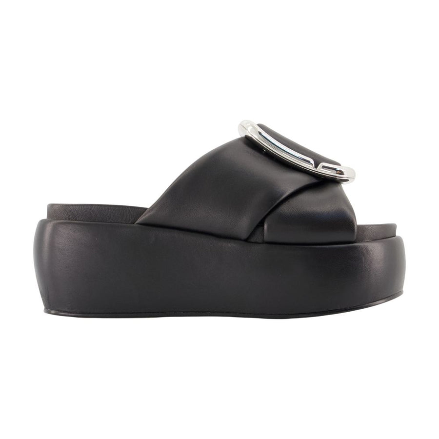 The Platform Sandals - Marc Jacobs Leather Black Lambskin Shoes /