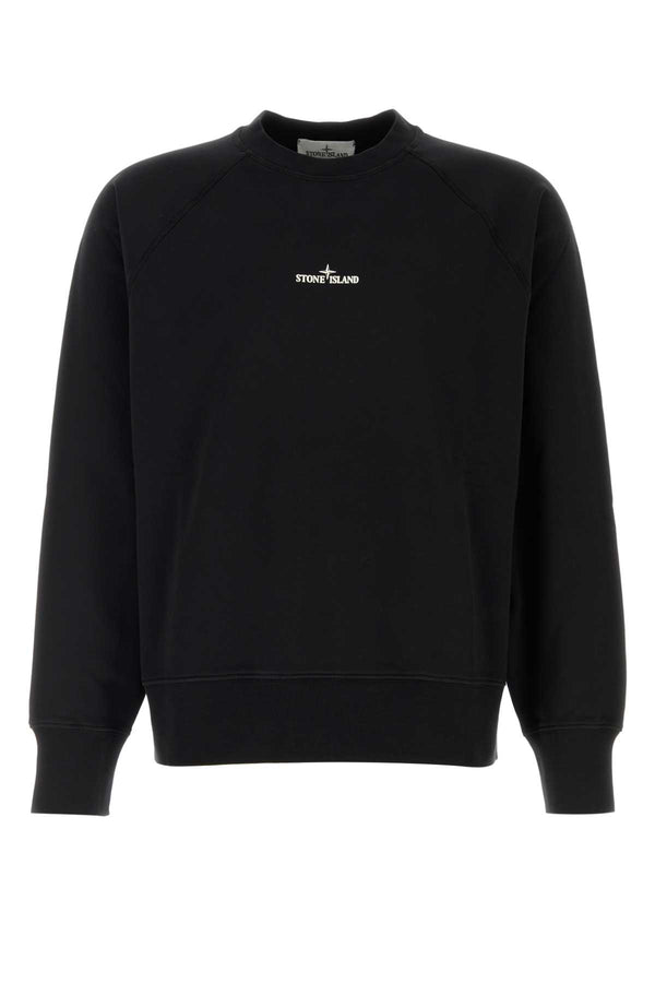 Black Cotton Sweatshirt Exterior: Felpe