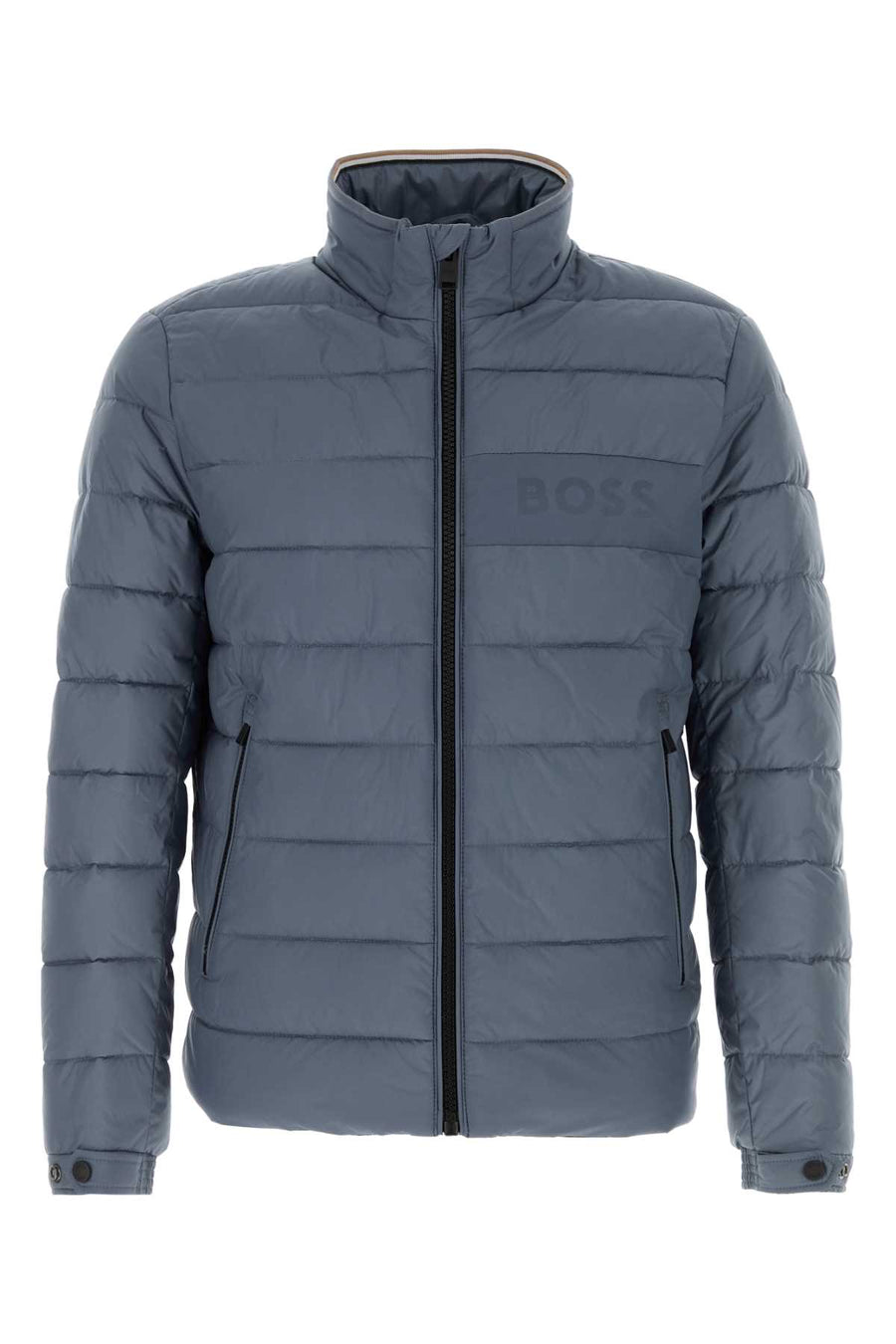 Air Force Blue Polyester Padded Jacket Openblue Giubbini