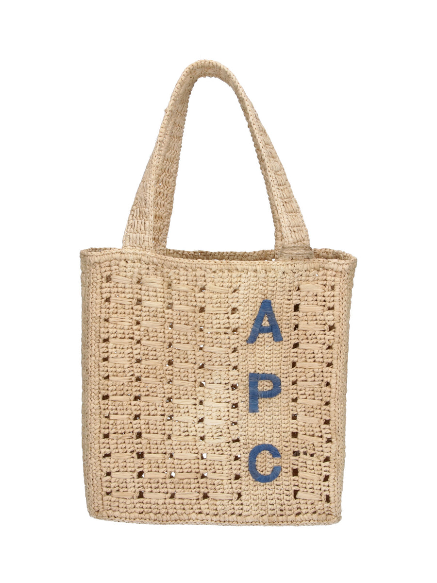 A.P.C. 100% Ramie tote bag in beige