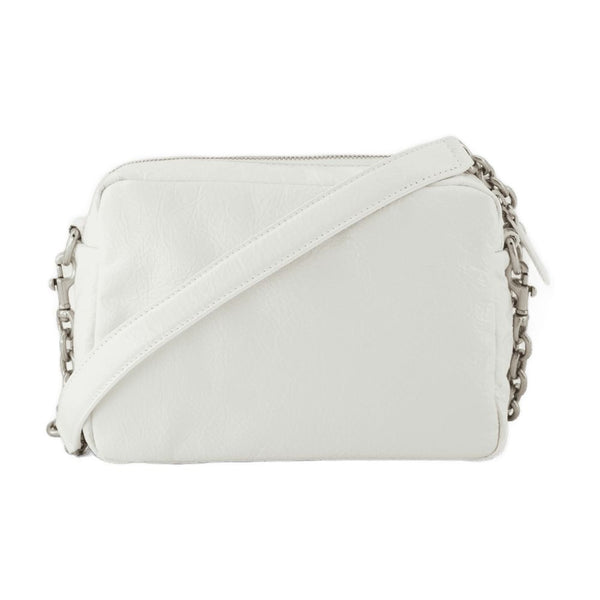 Monaco Camera Xs Shoulder Bag - Balenciaga Leather White Calfskin / Shoulder-hobo-bags