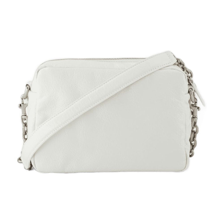 Monaco Camera Xs Shoulder Bag - Balenciaga Leather White Calfskin / Shoulder-hobo-bags