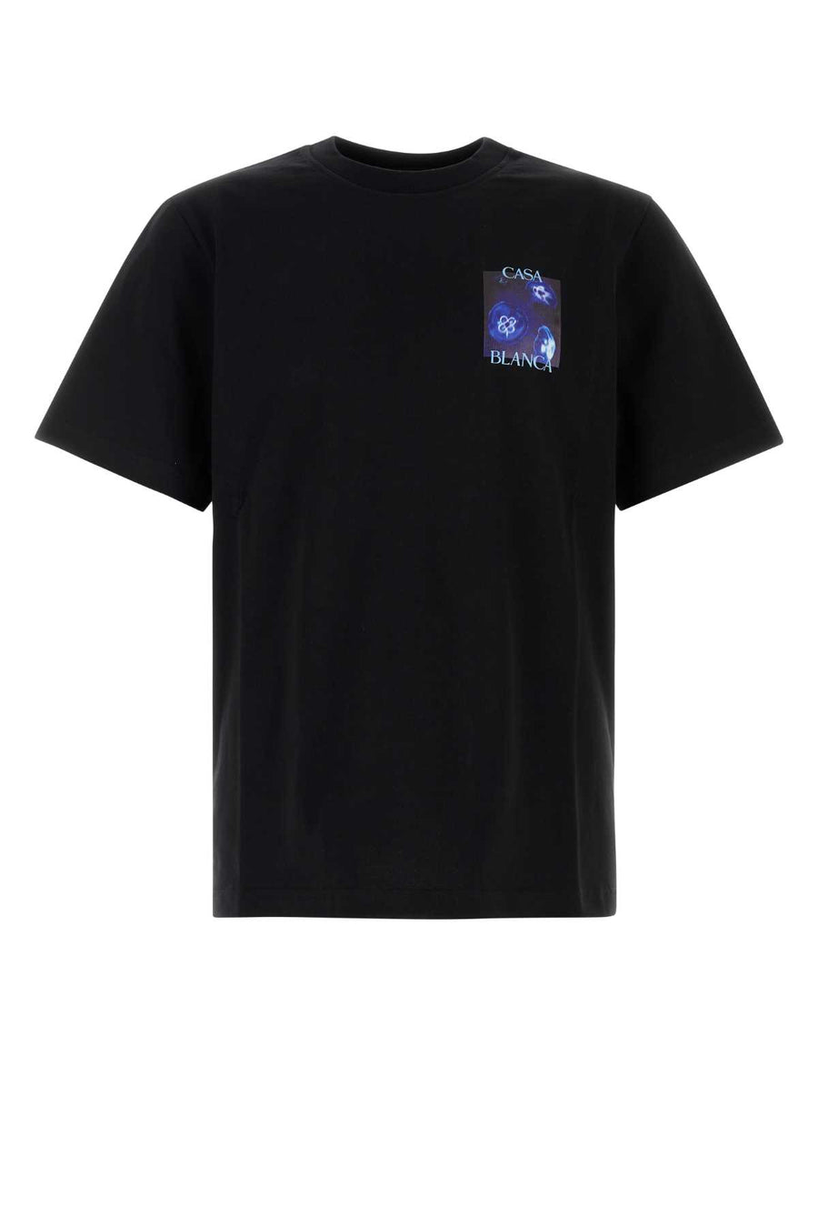 Black Cotton T-Shirt Medusesportive Exterior: Organic Maglieria