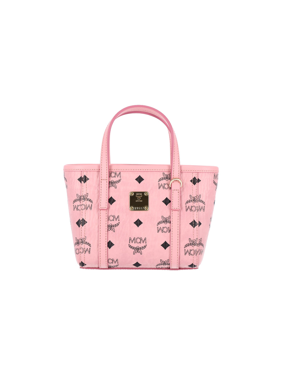 MCM 63% Polyurethane tote bag in pink