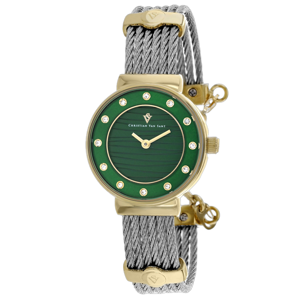 Christian Van Sant Stainless steel case watch in green