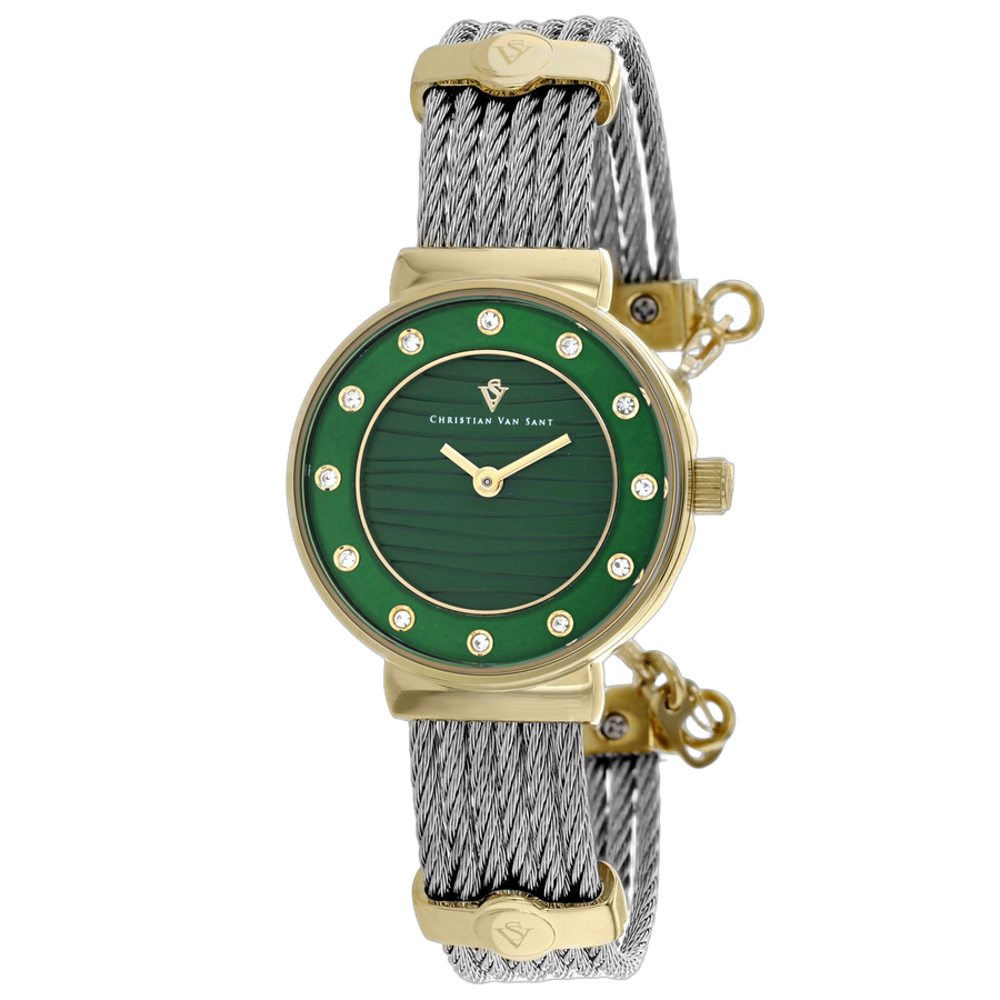Christian Van Sant Stainless steel case watch in green