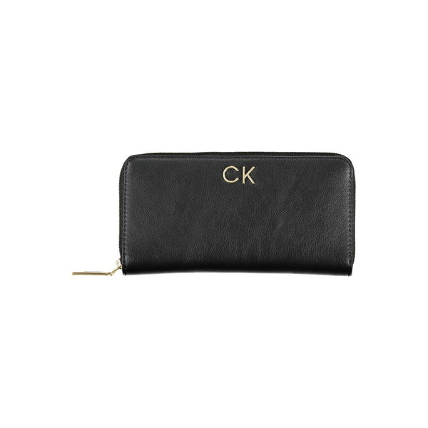Black Polyester Women Wallet