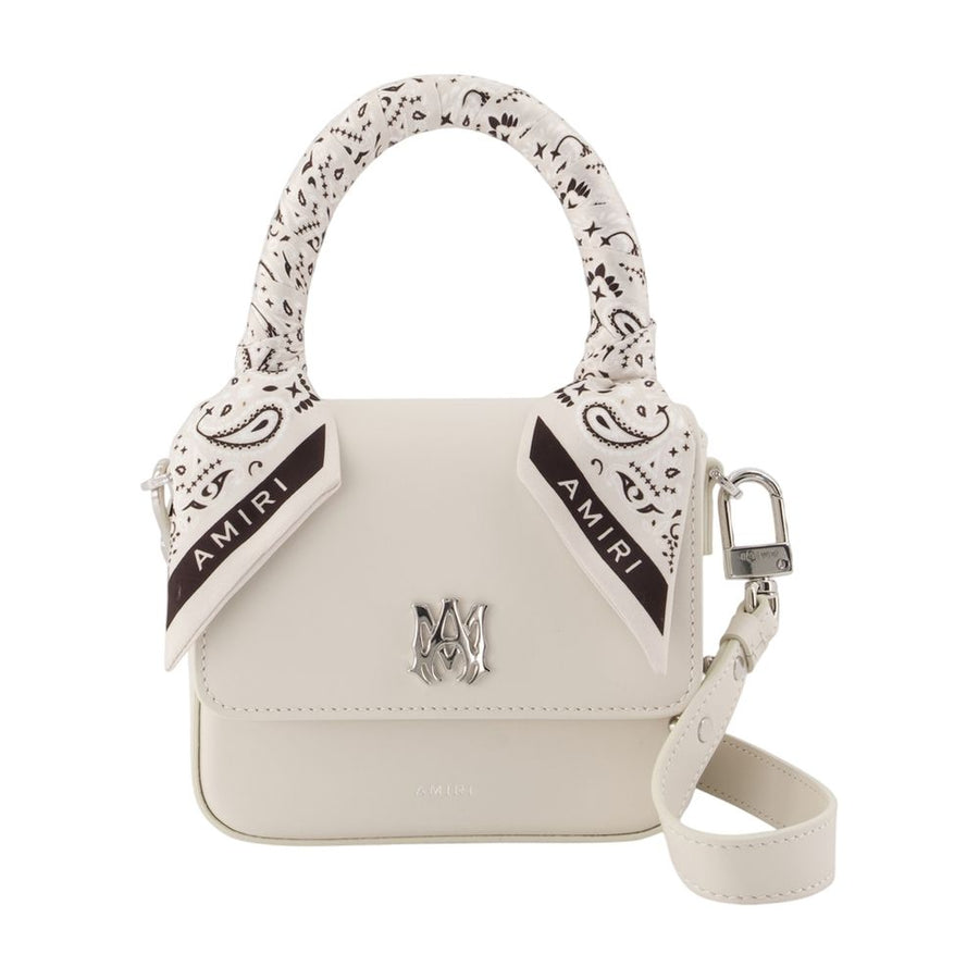 Amiri Calfskin top handle bag in white