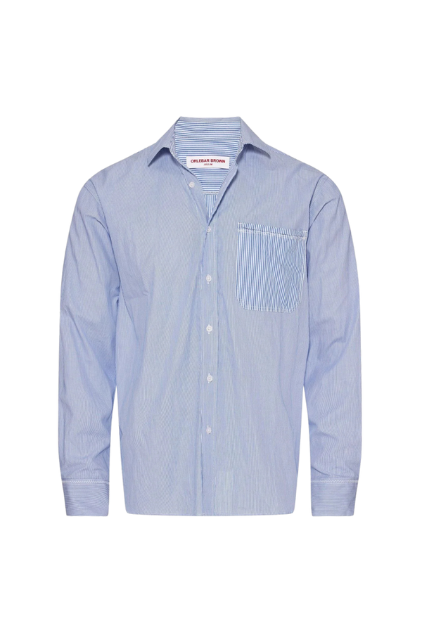 Orlebar Brown 100% Cotton shirt in blue