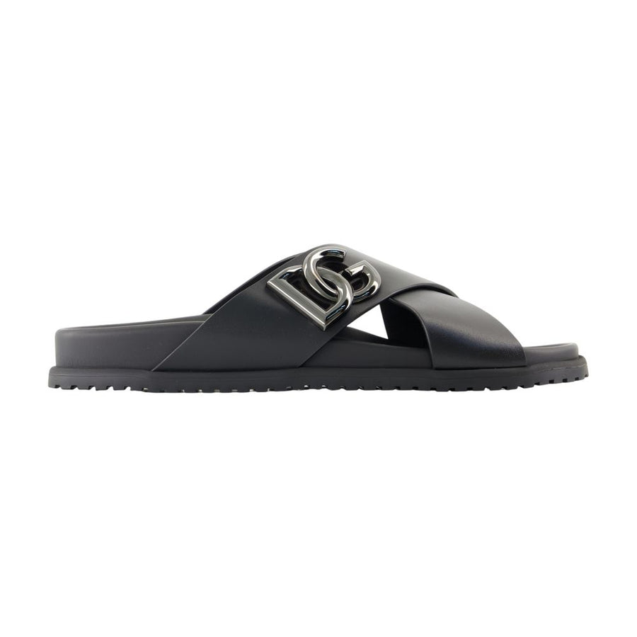 Dolce&Gabbana calfskin sandals in black
