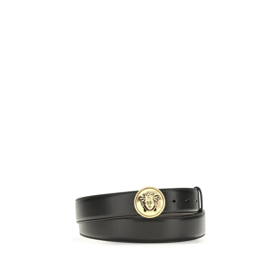Versace 100% Calf Leather Bos Taurus belt in black