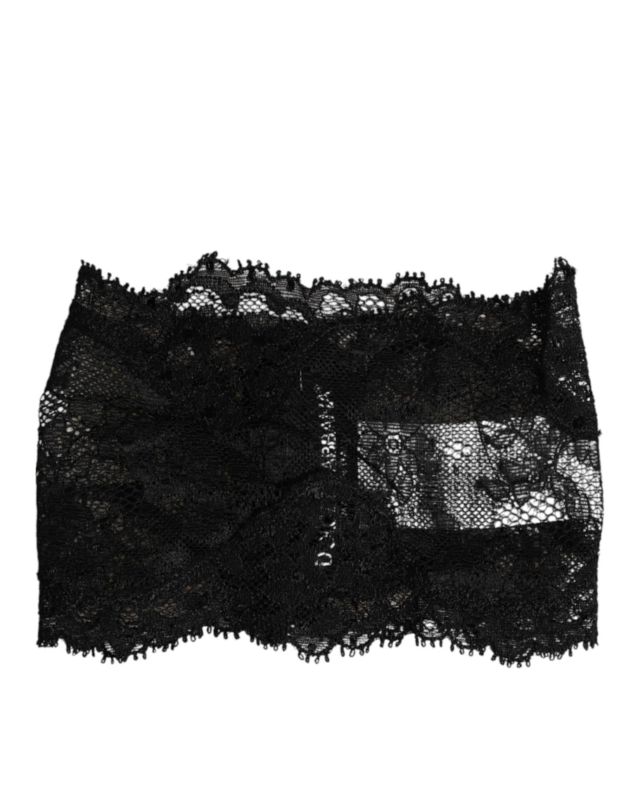 Dolce & Gabbana 79% Polyamide scarf in black