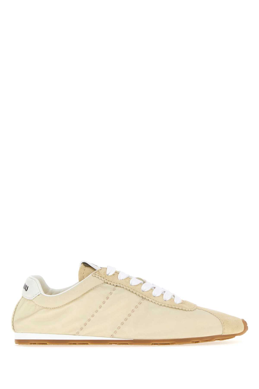 Cream Fabric And Suede Sneakers Burro Ballerine