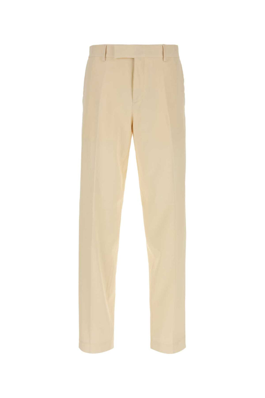 Cream Gabardine Pant Naturale Exterior: Virgin Wool Pantaloni