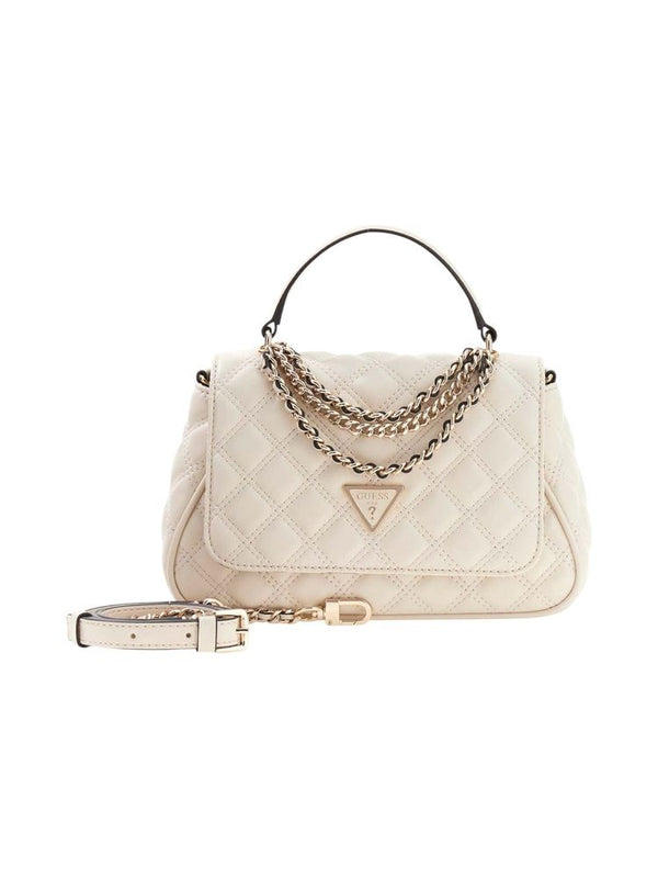 Guess 100% Polyurethane top handle bag in beige