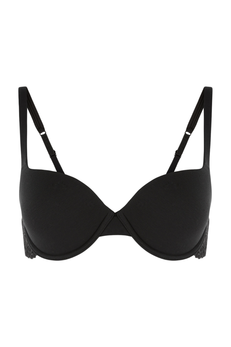 La Perla Stretch cotton jersey t-shirt bra in black
