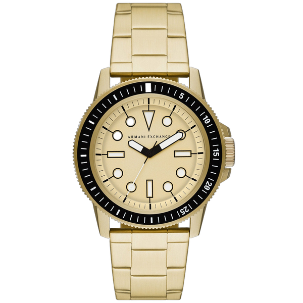Armani Exchange Stainless steel case watch in gold