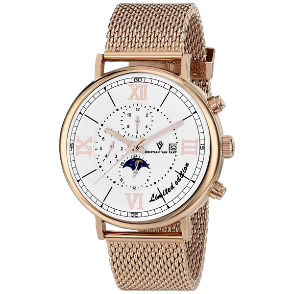 Christian Van Sant Stainless steel case watch in rose gold