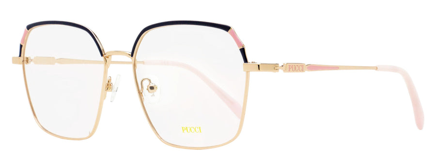 Pucci Slim Square Eyeglasses Ep5210 028 Gold-Rose 54mm Gold/rose Metal/plastic (acetate)