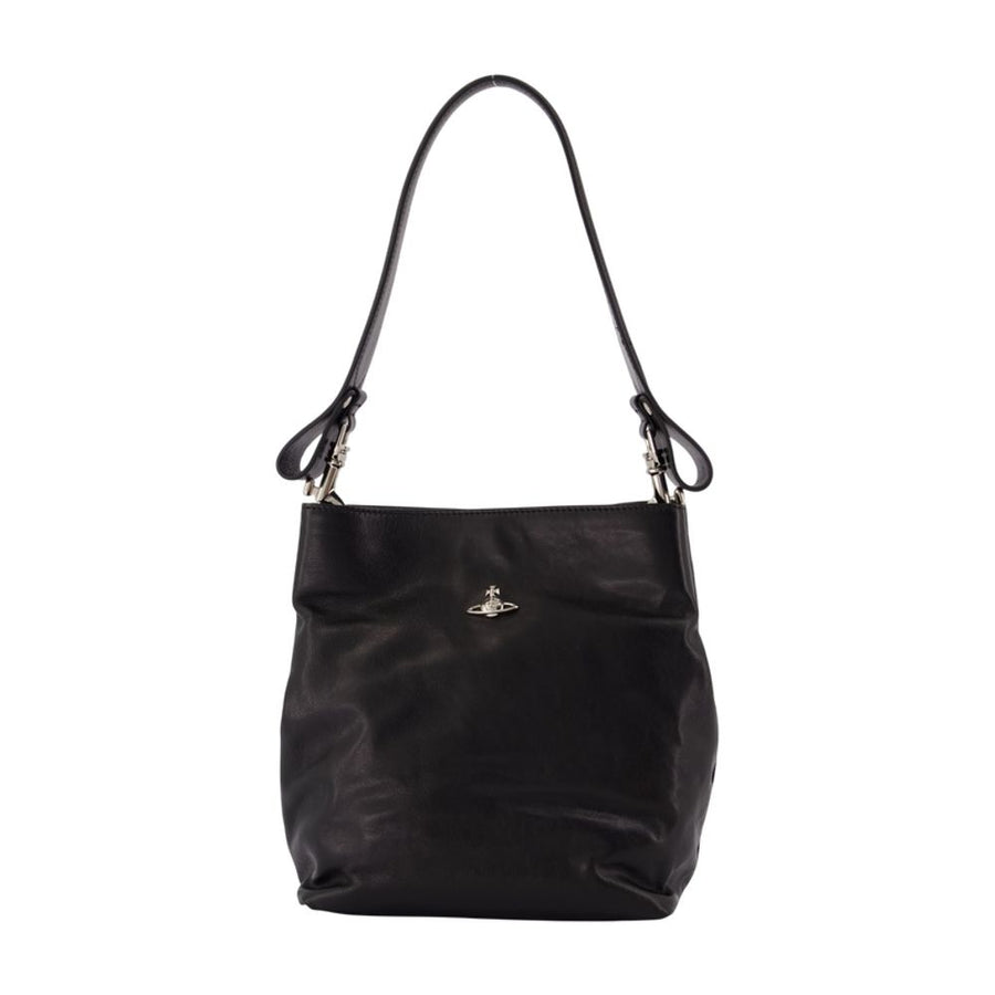 Vivienne Westwood calfskin shoulder bag in black