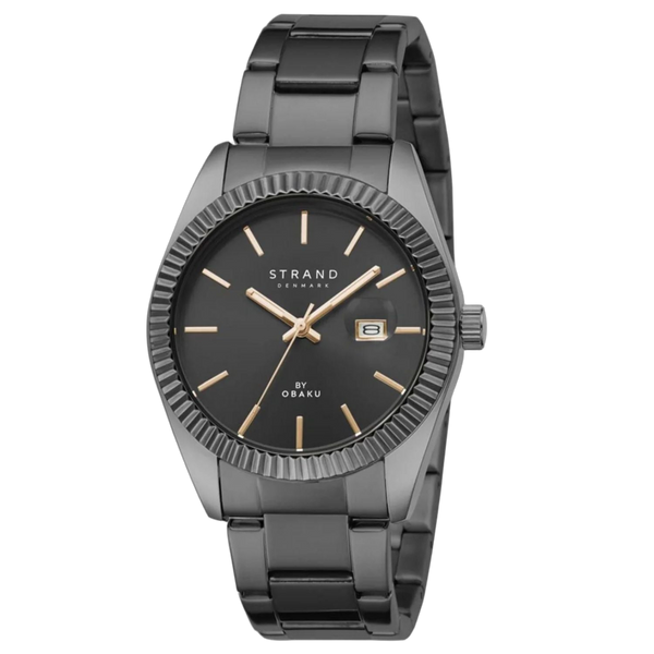 Obaku Stainless steel case watch in black