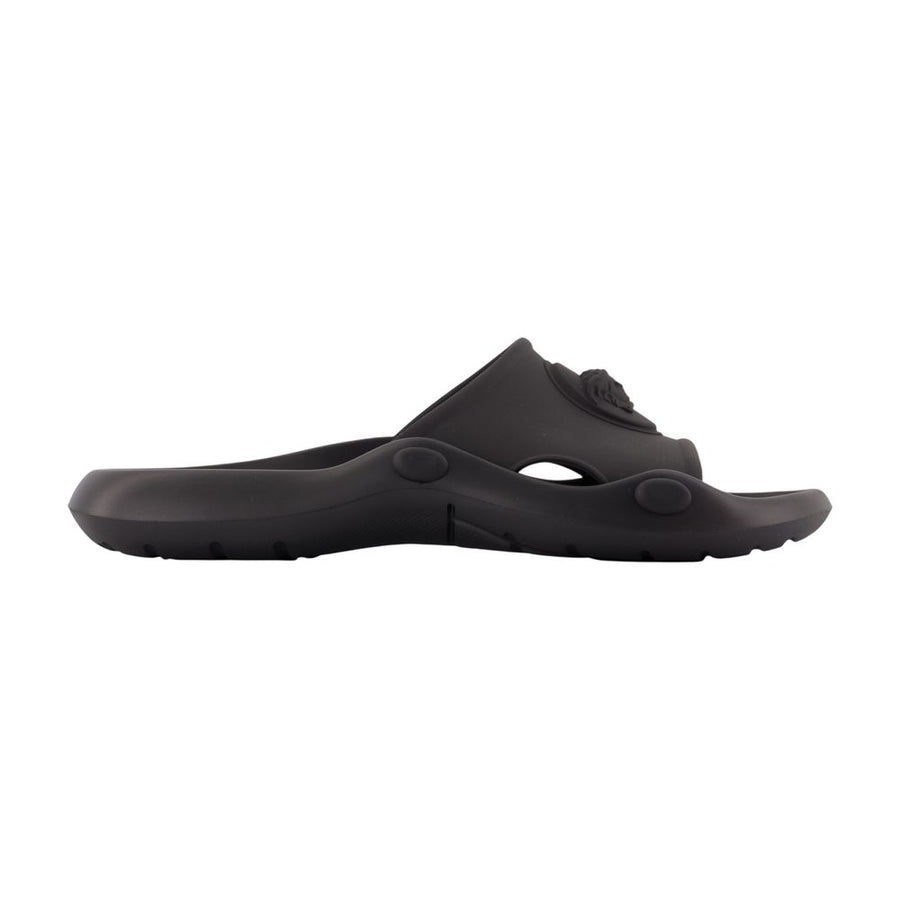 Versace plastic sandals in black