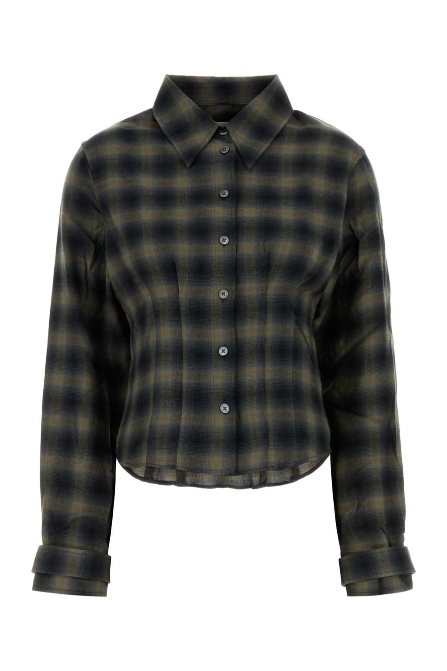 Embroidered Cotton Blend Shirt Yukon Check Woolton Exterior: Wool Camicie