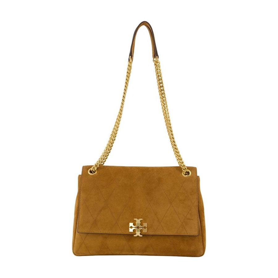 Charlie Shoulder Bag - Tory Burch Leather Brown Calfskin / Shoulder-hobo-bags