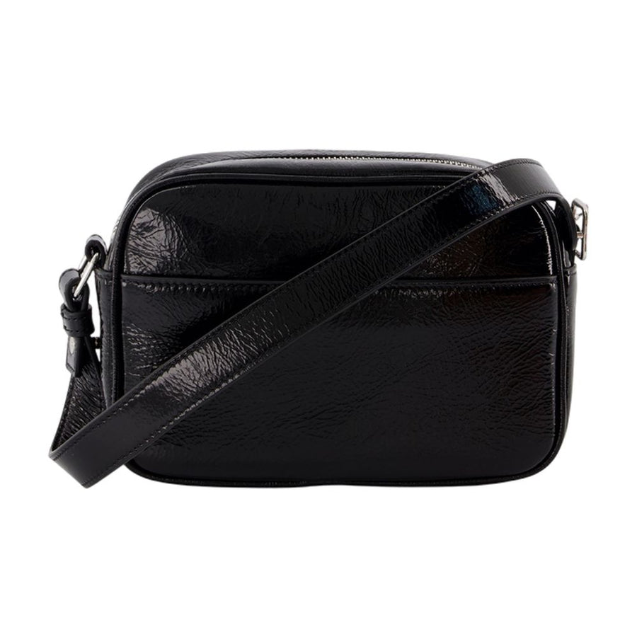 Courreges Calfskin crossbody bag in black