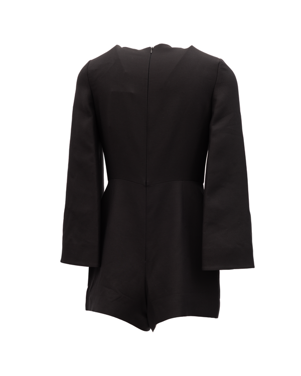 Black Mini Dress With Flared Sleeves