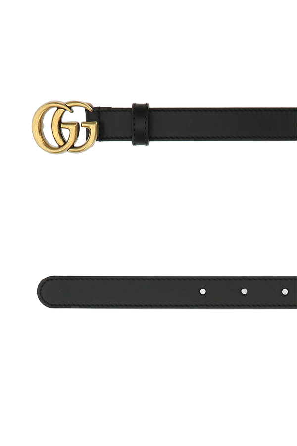 Gucci Exterior: 100% Leather; Finishing: Antiqued golden metal belt in black