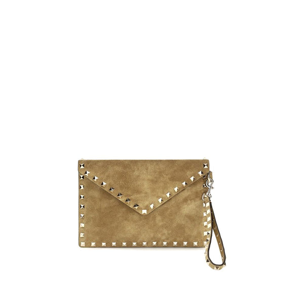 Valentino Garavani 100% Suede clutch in beige
