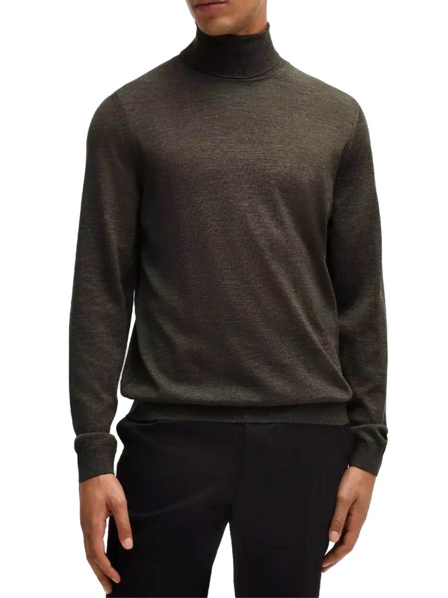 Hugo Boss 100% Virgin Wool turtleneck sweater in green